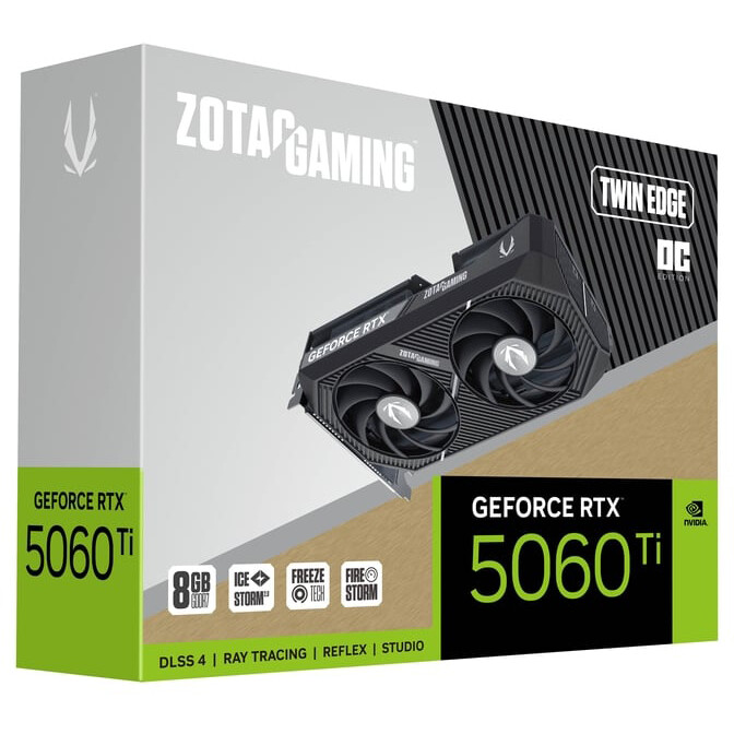 Grafikkarte NVIDIA GeForce RTX 5060 Ti Zotac Twin Edge OC 8GB (ZT-B50610H-10M) - Foto 6