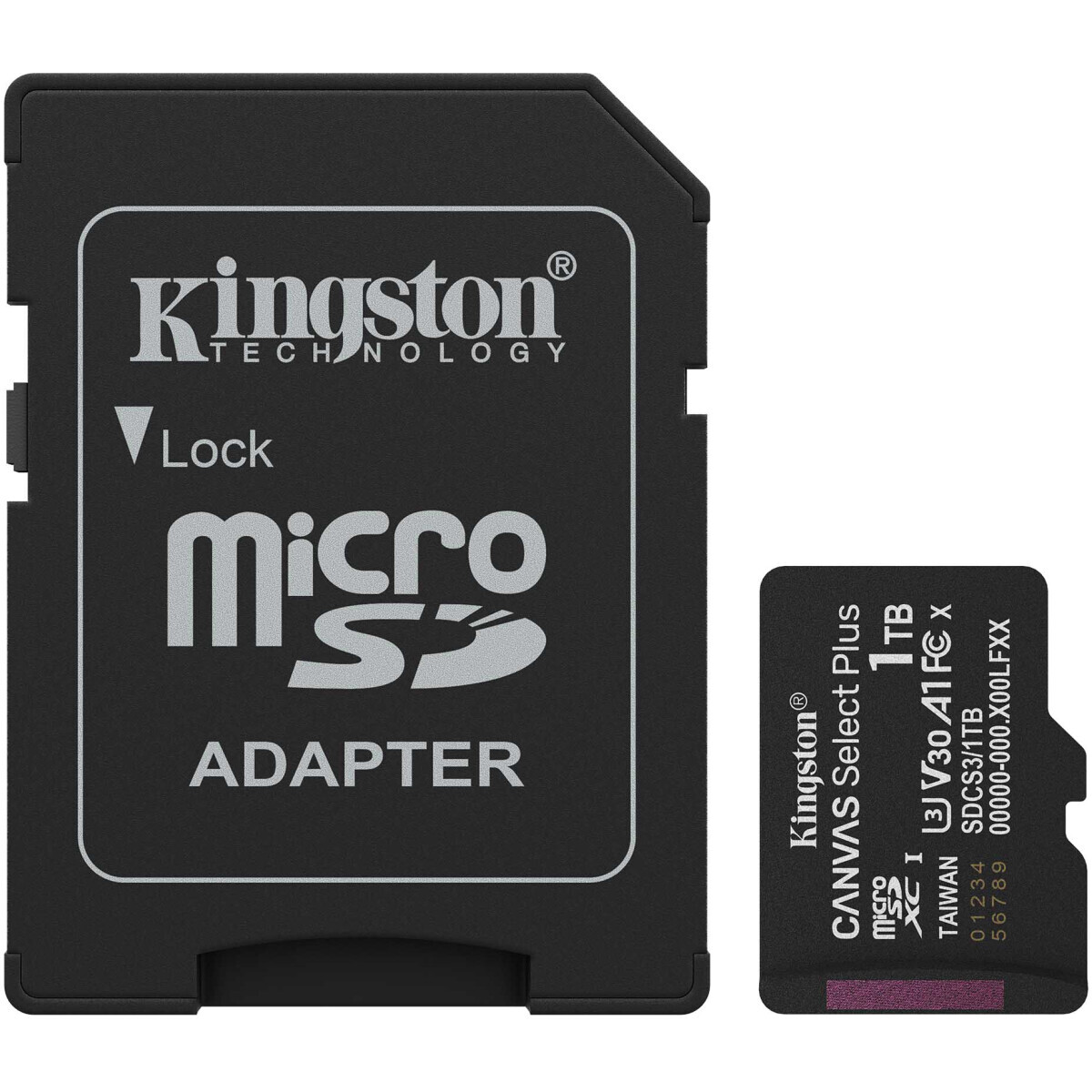 Speicherkarte 1TB MicroSD Kingston Canvas Select Plus + SD adapter (SDCS3/1TB)