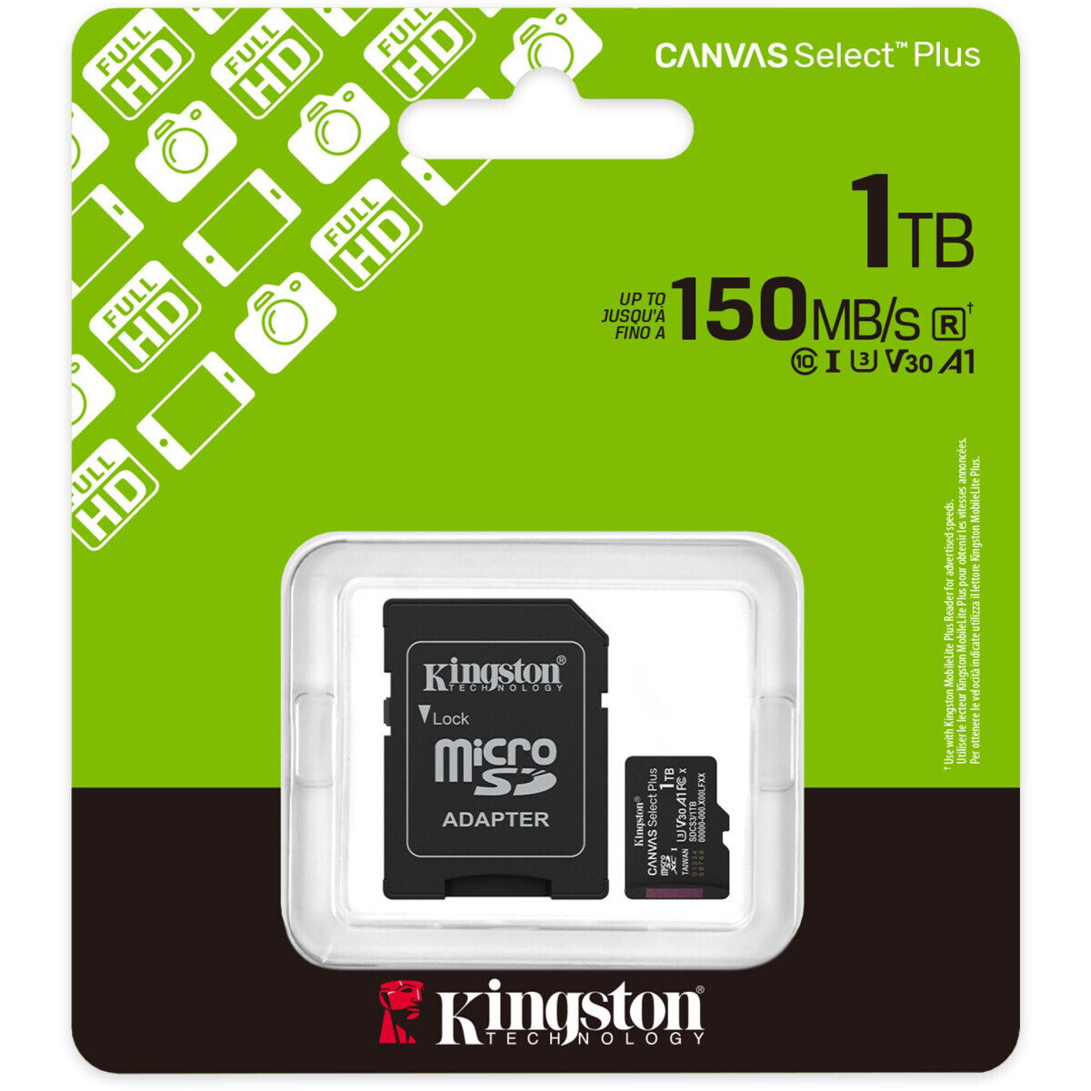 Speicherkarte 1TB MicroSD Kingston Canvas Select Plus + SD adapter (SDCS3/1TB) - Foto 3