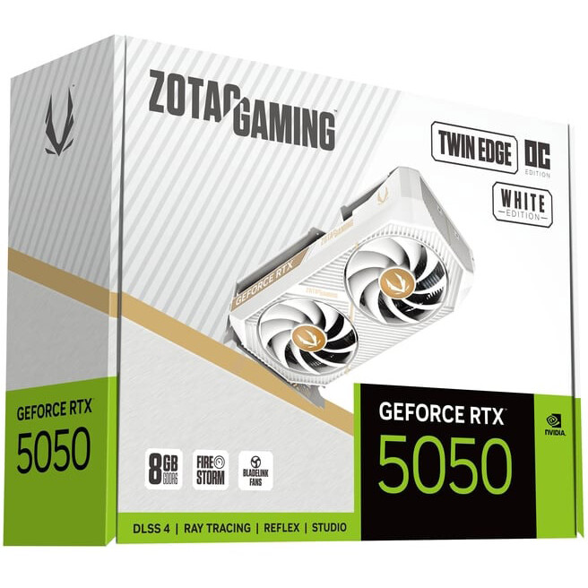 Grafikkarte NVIDIA GeForce RTX 5050 Zotac Twin Edge White OC 8GB (ZT-B50500Q-10M) - Foto 6