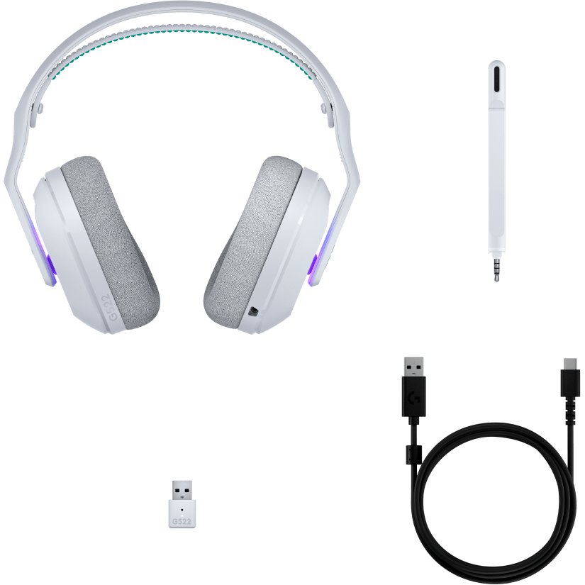Headset Logitech G522 LightSpeed White - 981-001550 - Foto 6