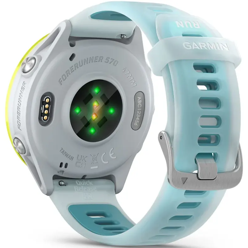 Smartuhren Garmin Forerunner 570 47mm Amp Yellow with Translucent Whitestone/Turquoise Band - 010-02971-01 - Foto 8