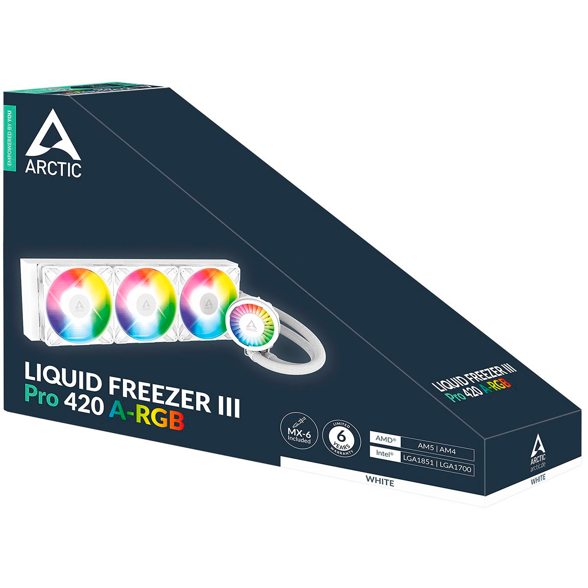 Flüssigkeitskühlsystem Arctic Liquid Freezer III Pro 420 ARGB White - ACFRE00189A - Foto 6
