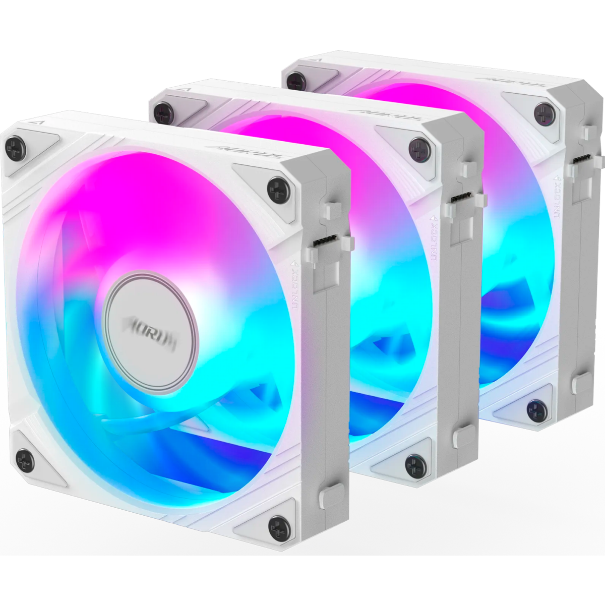 Gehäuselüfter Gigabyte AORUS EZ CHAIN FAN 120 ICE (3 pcs) - GP-ECFAN1203 ICE - Foto 4