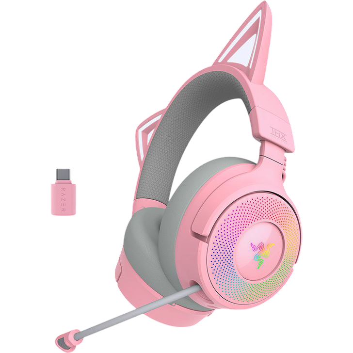 Headset Razer Kraken Kitty V3 Pro Quartz - RZ04-05170200-R3M1 - Foto 5