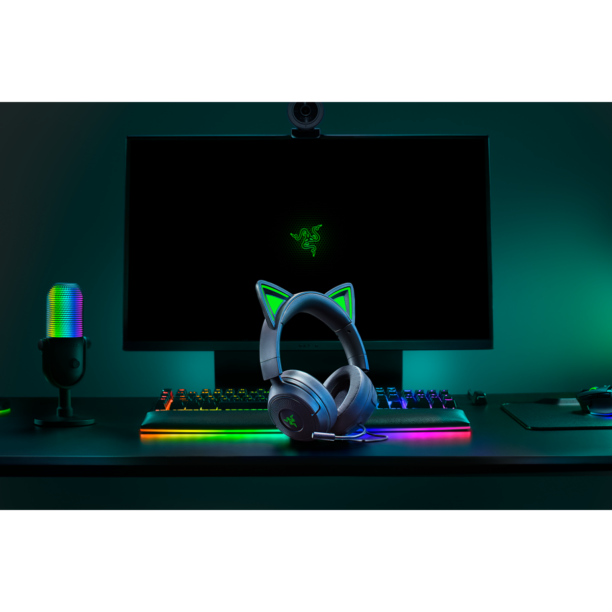 Headset Razer Kraken Kitty V3 X Black - RZ04-05350200-R3M1 - Foto 5