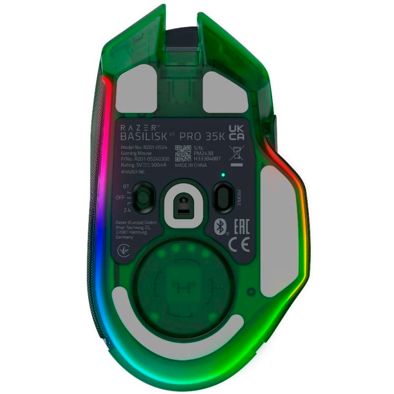 Maus Razer Basilisk V3 Pro 35K Phantom Green Edition - RZ01-05240300-R3G1 - Foto 3