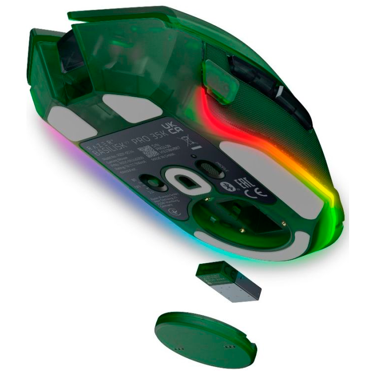 Maus Razer Basilisk V3 Pro 35K Phantom Green Edition - RZ01-05240300-R3G1 - Foto 5