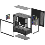 Gehäuse DeepCool CG380 3F Black (R-CG380-BKAGM3-G)