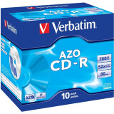 CD-R Laufwerk Verbatim 700MB 52x AZO Crystal Jewel Case (10 pcs) (43327)