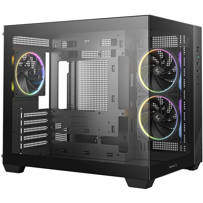 Gehäuse DeepCool CG330 3F Black - R-CG330-BKNGM3-G - Foto 2