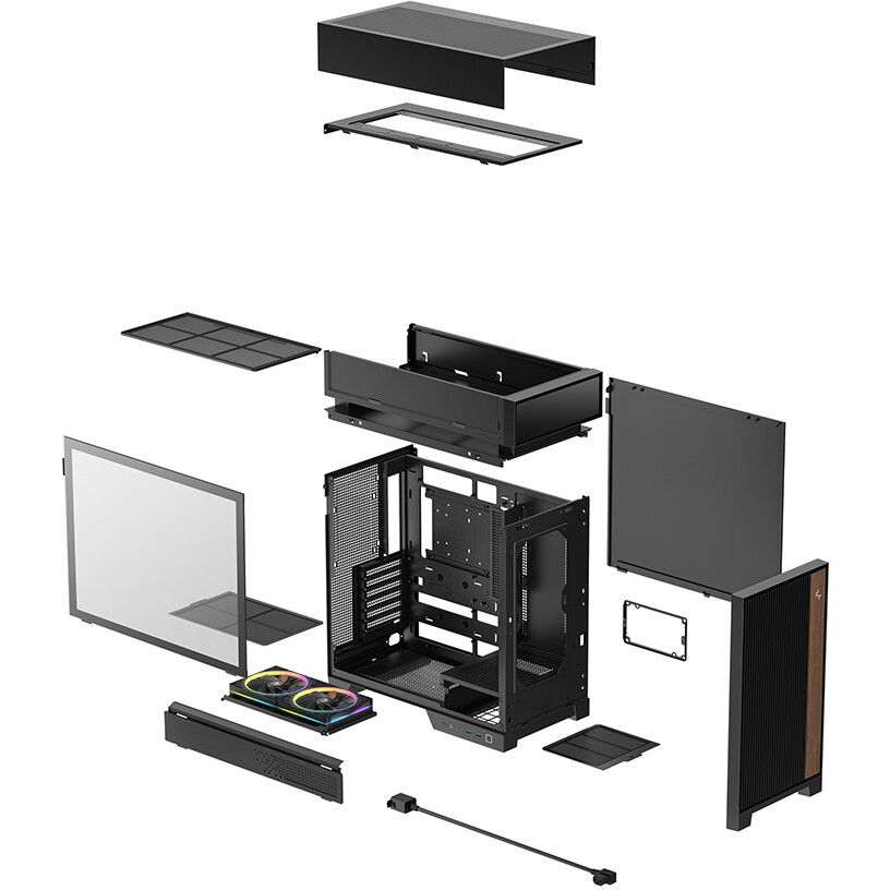 Gehäuse DeepCool CL660 Black - R-CL660-BKNNA0-G-1 - Foto 10