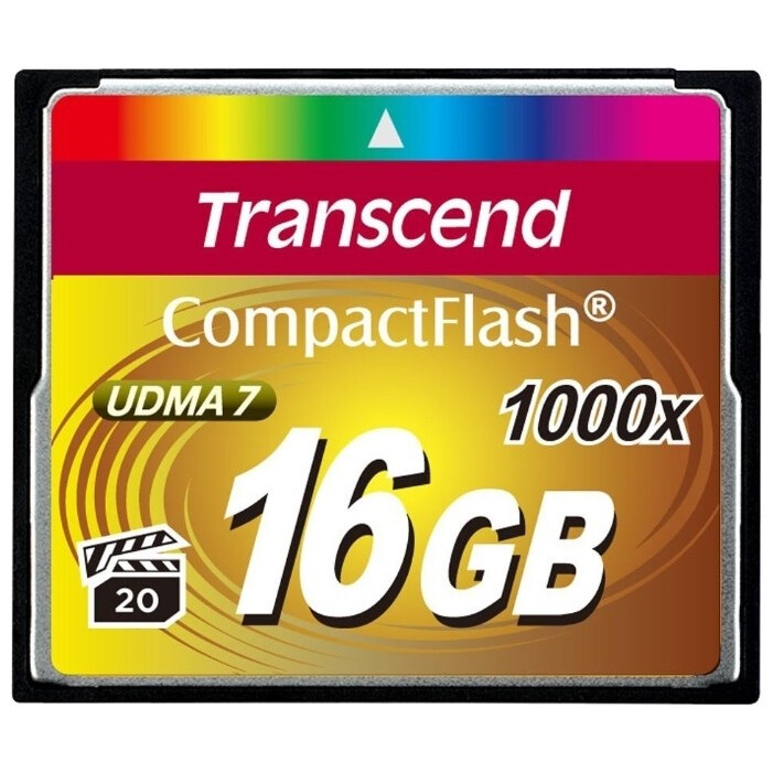 Speicherkarte 16GB Compact Flash Transcend 1000x (TS16GCF1000)
