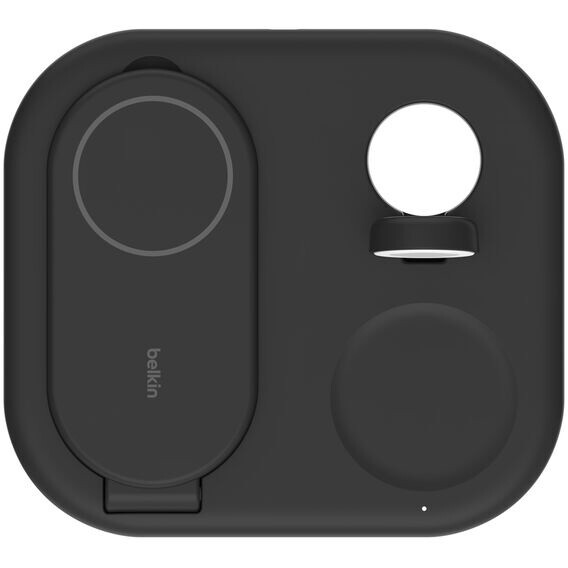 kabelloses Ladegerät Belkin 3-in-1 Magnetic Foldable Wireless Charger with Qi2 15W Black - WIZ029vfBK - Foto 2