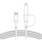 Kabel USB Type-C - USB Type-C/Lightning, 1.5m, Belkin CAC003hq1.5MWH