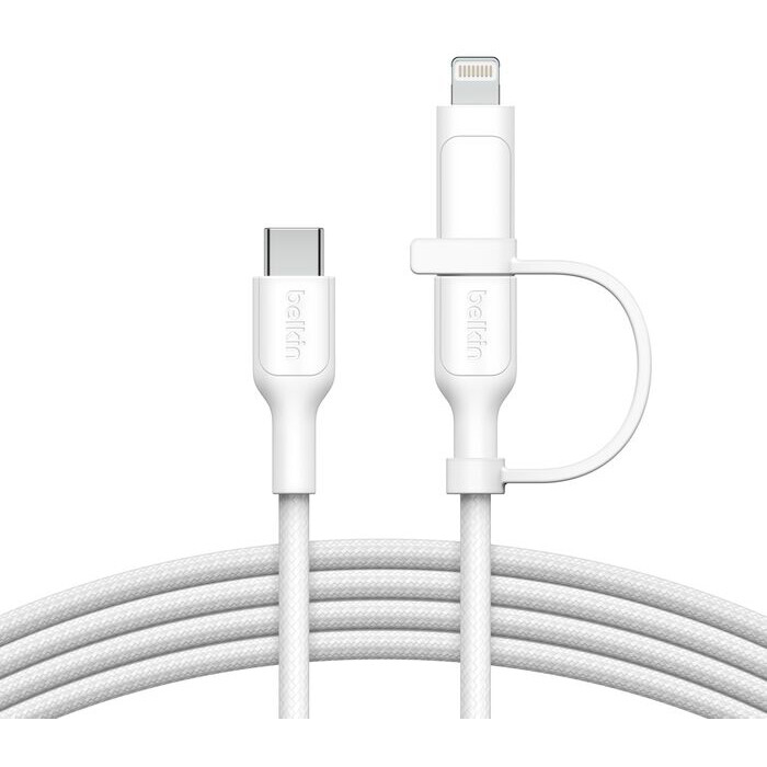 Kabel USB Type-C - USB Type-C/Lightning, 1.5m, Belkin CAC003hq1.5MWH