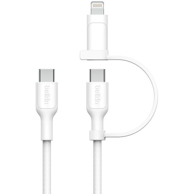 Kabel USB Type-C - USB Type-C/Lightning, 1.5m, Belkin CAC003hq1.5MWH - Foto 2