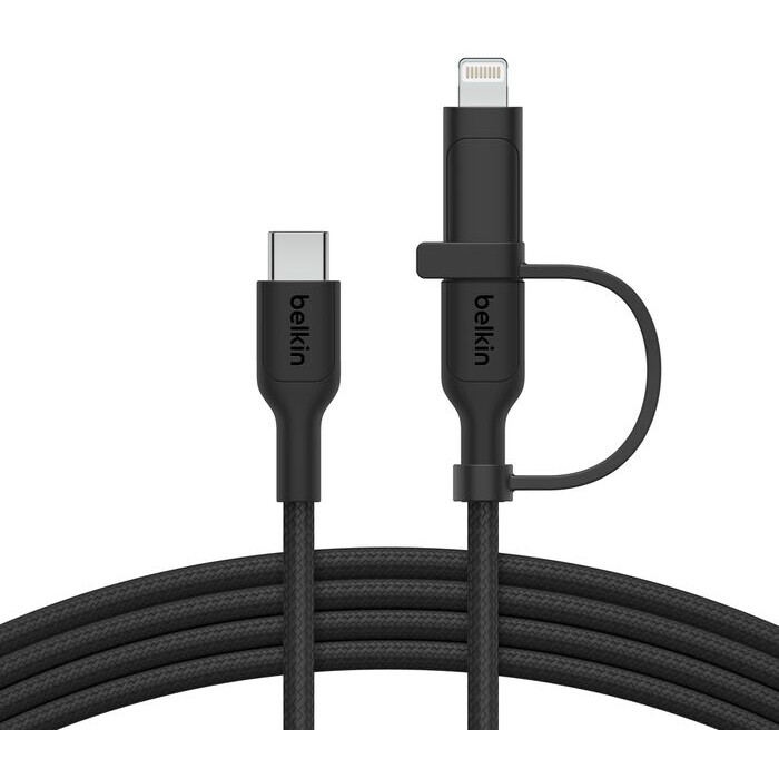 Kabel USB Type-C - USB Type-C/Lightning, 1.5m, Belkin CAC003hq1.5MBK