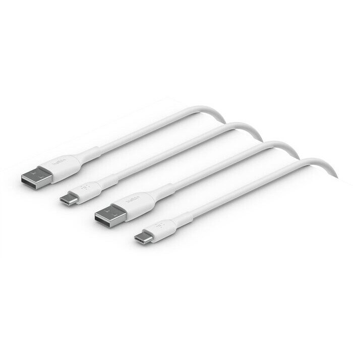 Kabel USB - USB Type-C, 1m, Belkin CAB001bt1MWH (2 pcs) - CAB001bt1MWH2PK