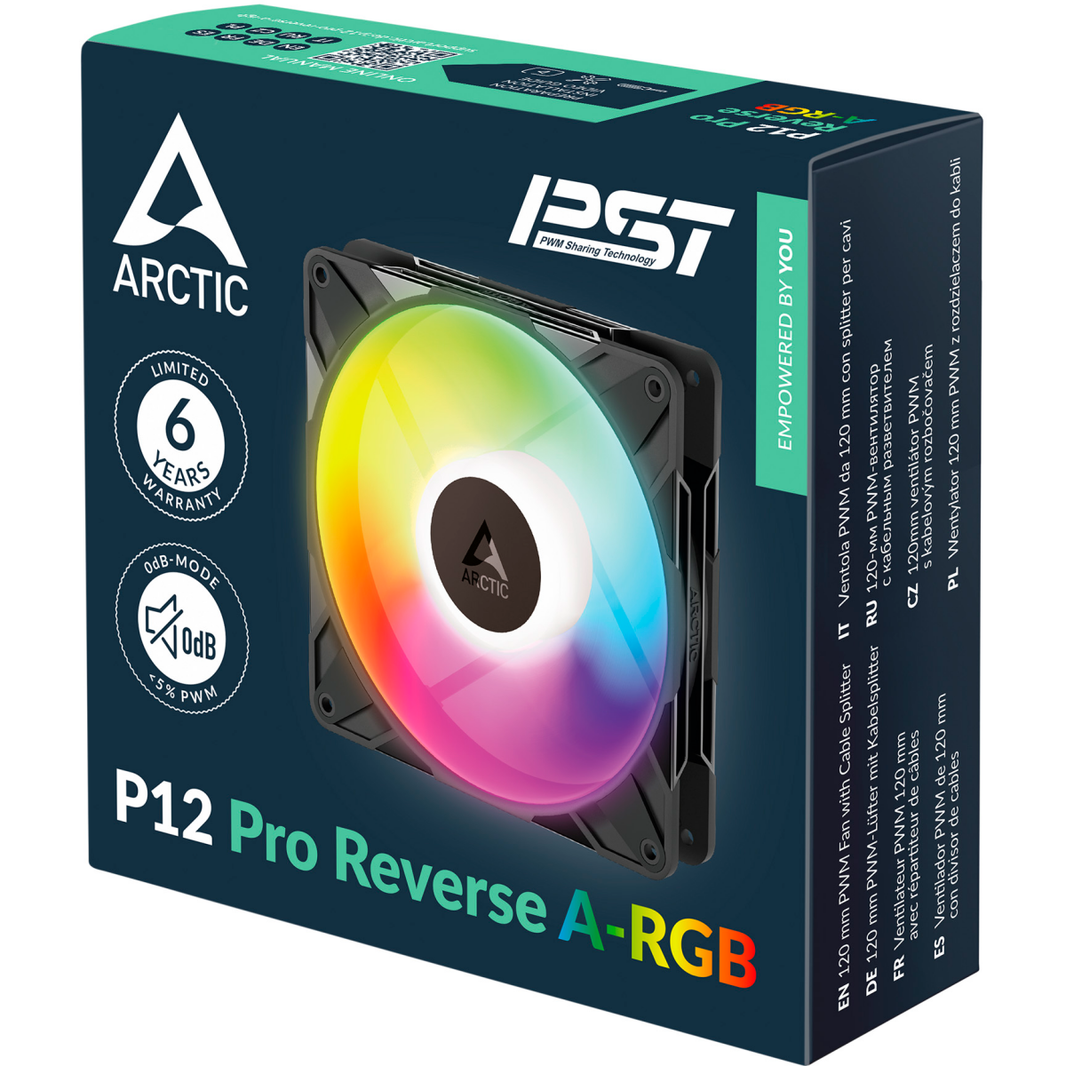 Gehäuselüfter Arctic P12 Pro Reverse A-RGB Black - ACFAN00322A - Foto 7