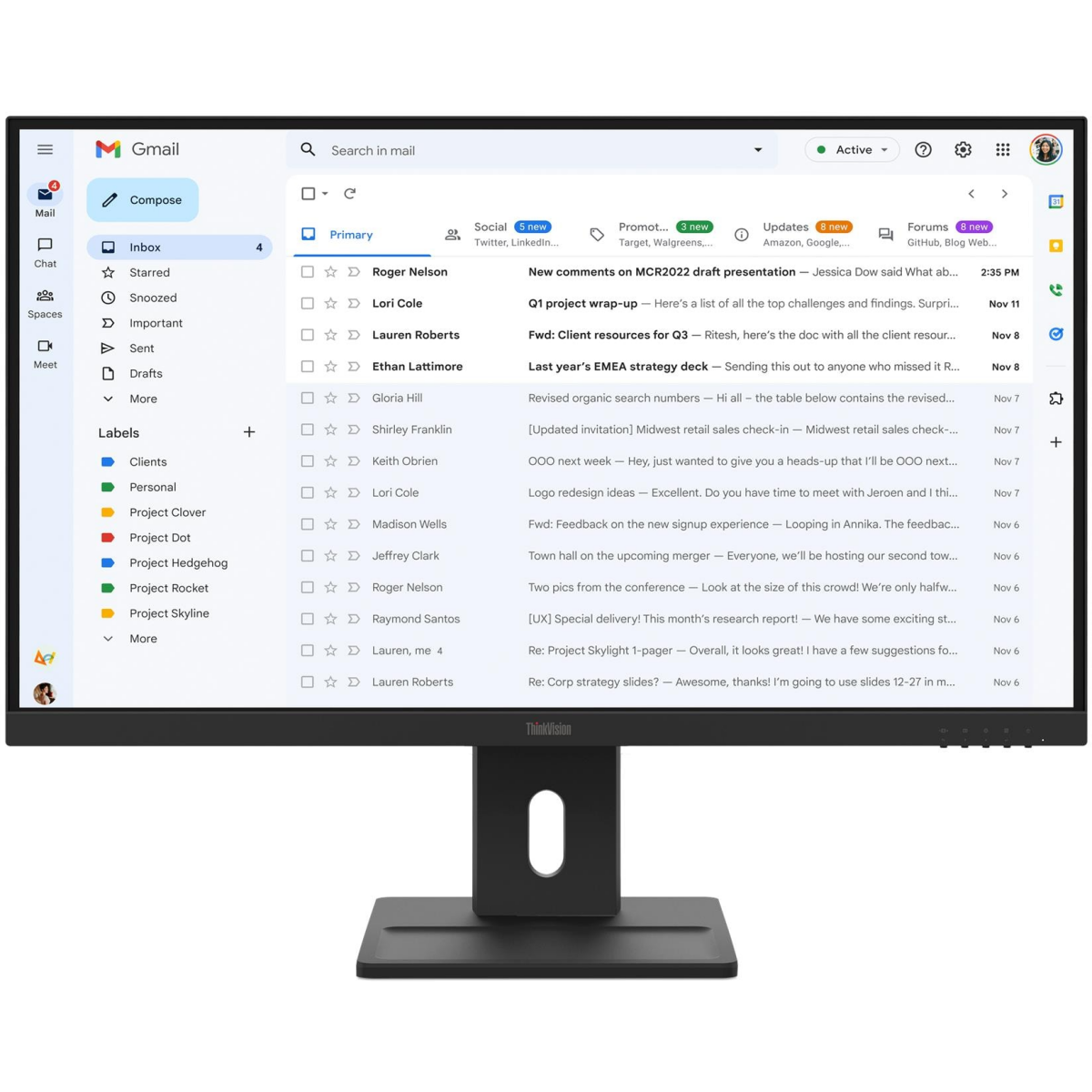 Monitor Lenovo 27" ThinkVision E27-40 (64BCMAT4EU)