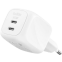 Netzwerk-Ladegerät Belkin BoostCharge Pro Dual USB-C GaN Wall Charger 50W White - WCH019kqWH
