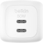 Netzwerk-Ladegerät Belkin BoostCharge Pro Dual USB-C GaN Wall Charger 50W White - WCH019kqWH - Foto 4