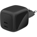 Netz-Ladegerät Belkin BoostCharge Pro Dual USB-C GaN Wall Charger 67W Black (WCH020kqBK)