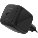 Netz-Ladegerät Belkin BoostCharge Pro Dual USB-C GaN Wall Charger 67W Black (WCH020kqBK)