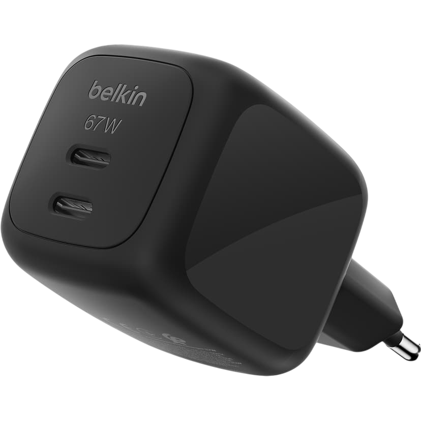 Netz-Ladegerät Belkin BoostCharge Pro Dual USB-C GaN Wall Charger 67W Black - WCH020kqBK - Foto 2