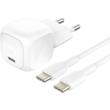 Netzladestation Belkin BoostCharge USB-C Wall Charger 20W + USB-C Cable White (WCA009kq1MWH-B6)