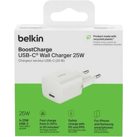 Netz-Ladegerät Belkin BoostCharge USB-C Wall Charger 25W White - WCA012kqWH - Foto 4