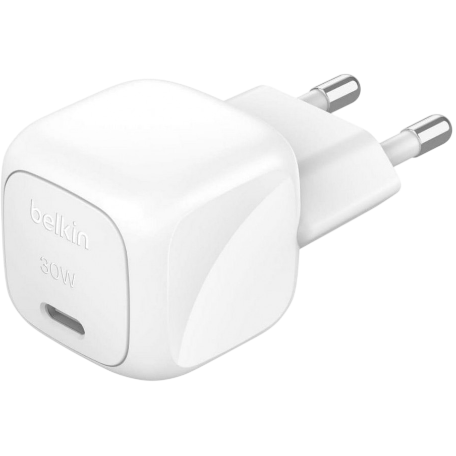 Netzladegerät Belkin BoostCharge Compact USB-C Wall Charger 30W White - WCA008KQWH