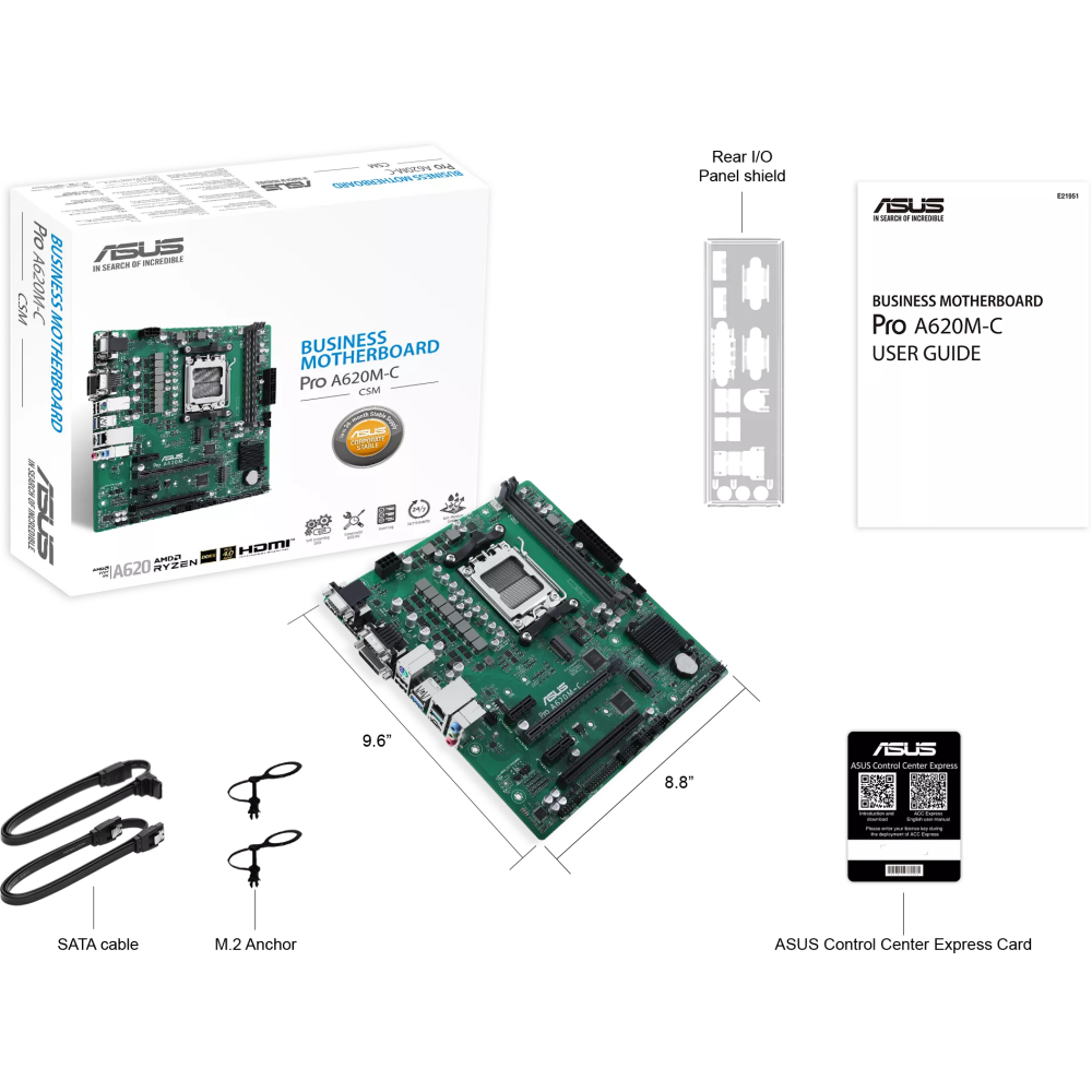 Mainboard ASUS PRO A620M-C-CSM - Foto 5