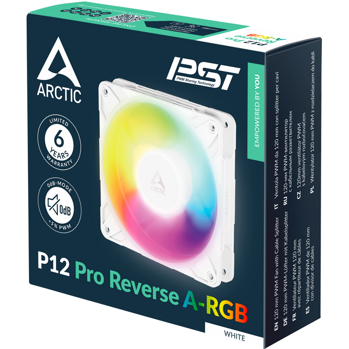Gehäuselüfter Arctic P12 Pro Reverse A-RGB White - ACFAN00325A - Foto 6