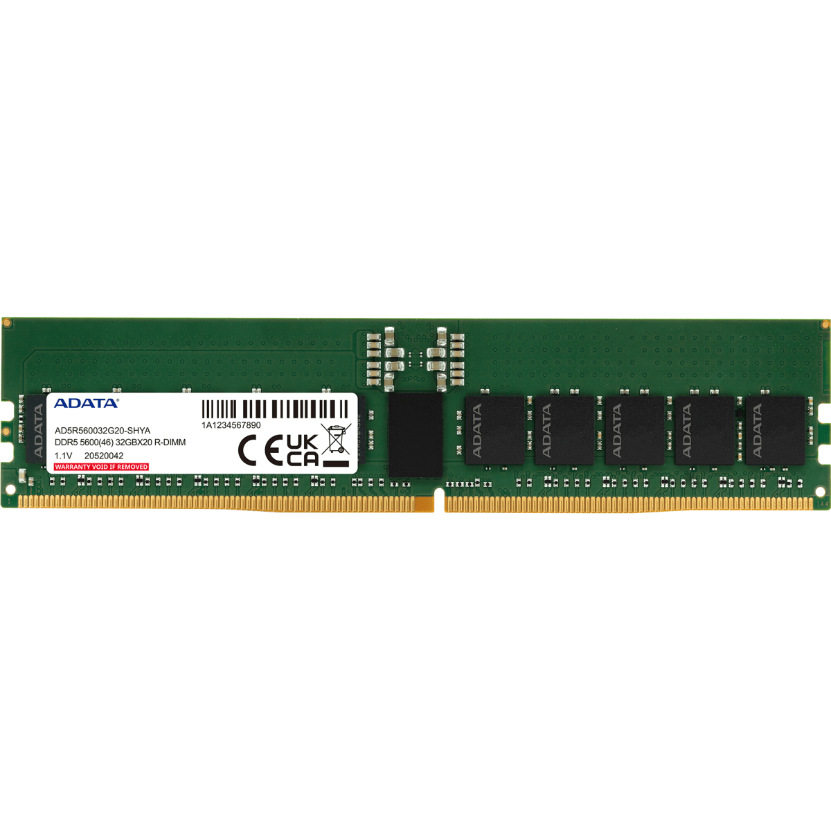 Arbeitsspeicher 32GB DDR5 5600MHz ADATA ECC Reg (AD5R560032G20-SHYA)