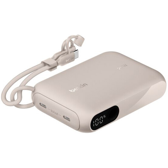 Externer Akku Belkin BoostCharge Power Bank 10K with Display Sand - BPB027hqSD - Foto 5