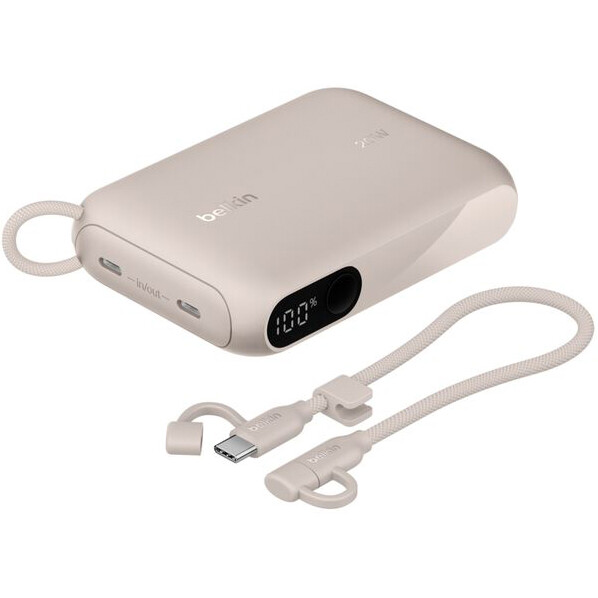 Externer Akku Belkin BoostCharge Power Bank 10K with Display Sand - BPB027hqSD - Foto 6