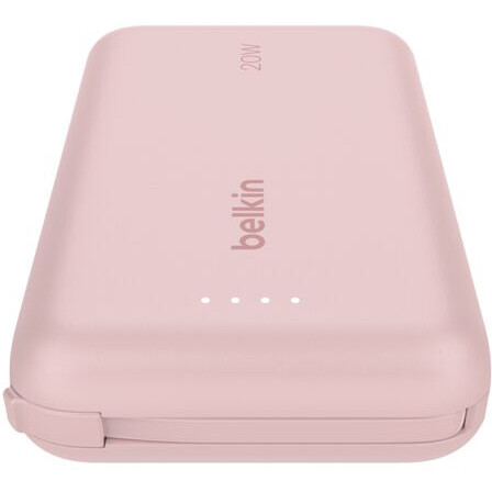 Externer Akku Belkin BoostCharge Power Bank 10K with Integrated Cable Pink - BPB021hqPK - Foto 5