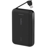 Externer Akku Belkin BoostCharge Power Bank 10K with Integrated Cable Black (BPB021hqBK)