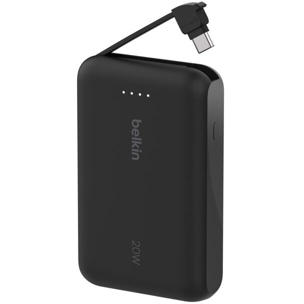 Externer Akku Belkin BoostCharge Power Bank 10K with Integrated Cable Black - BPB021hqBK - Foto 2