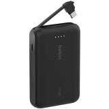 Externer Akku Belkin BoostCharge Power Bank 10K with Integrated Cable Black (BPB021hqBK)