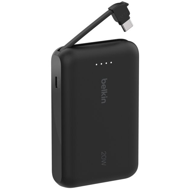 Externer Akku Belkin BoostCharge Power Bank 10K with Integrated Cable Black - BPB021hqBK - Foto 3