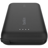 Externer Akku Belkin BoostCharge Power Bank 10K with Integrated Cable Black (BPB021hqBK)