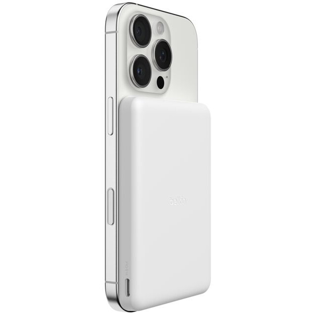 Externer Akku Belkin BoostCharge Slim Magnetic Power Bank 5K White - BPD010hqWH