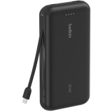 Externer Akku Belkin BoostCharge Power Bank 20K with Integrated Cable Black (BPB024hqBK)
