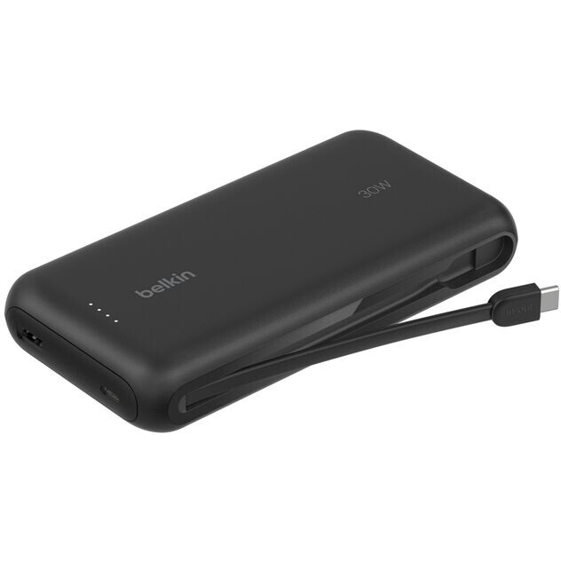 Externer Akku Belkin BoostCharge Power Bank 20K with Integrated Cable Black - BPB024hqBK - Foto 3
