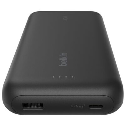 Externer Akku Belkin BoostCharge Power Bank 20K with Integrated Cable Black - BPB024hqBK - Foto 4