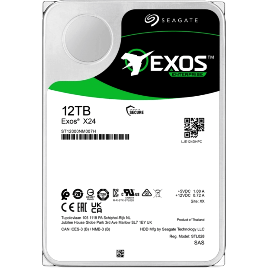 Festplattenlaufwerk 12TB SAS Seagate Exos X24 (ST12000NM007H)