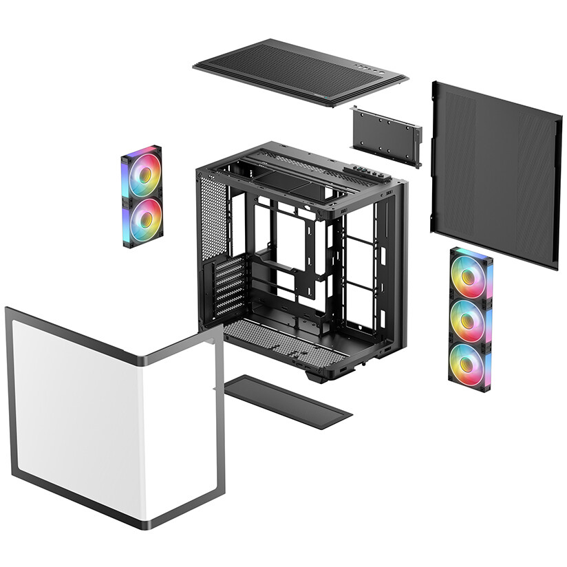Gehäuse DeepCool CG590U 5F Black - R-CG590U-BKAGA5-G - Foto 8